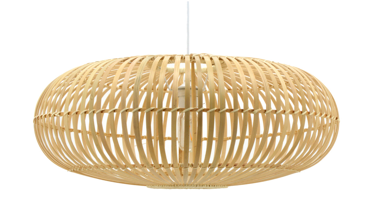 Suspension ajoure en bambou naturel D60 cm KANA