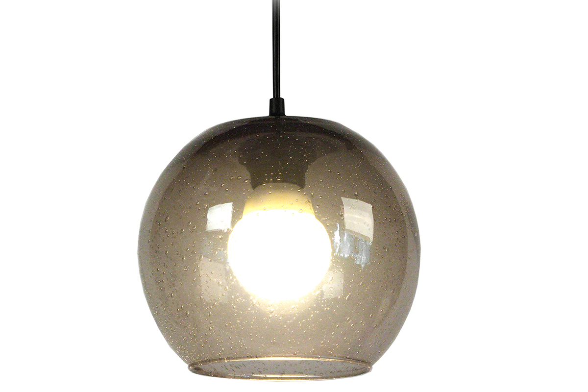 Suspension boule design verre fum� SPHERE