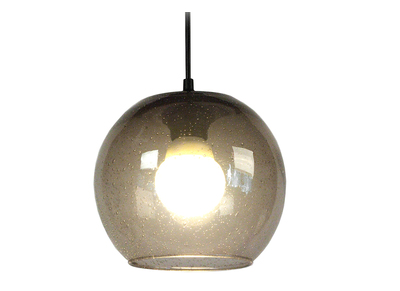 Suspension boule design verre fum&eacute; SPHERE