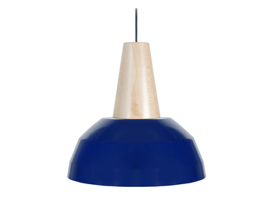 Suspension design bleu et bois PULSE