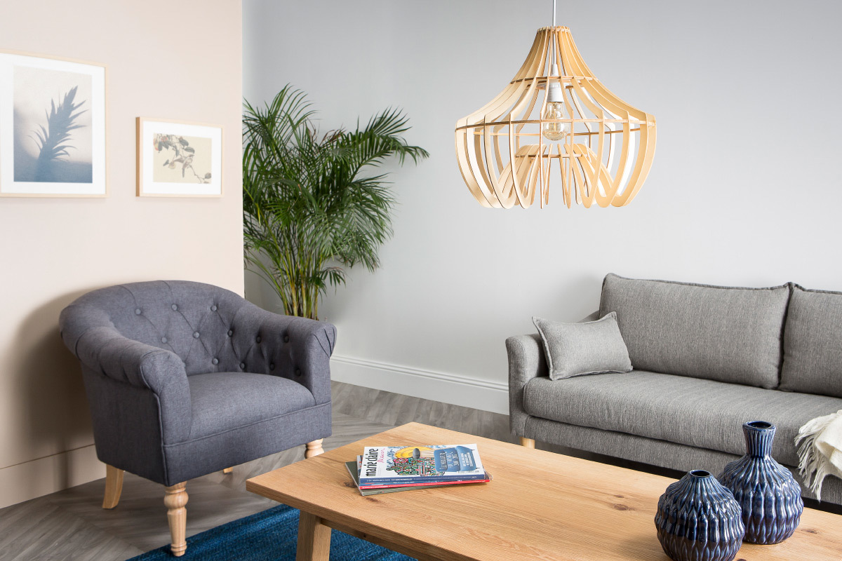 Suspension design bois clair MALIBU