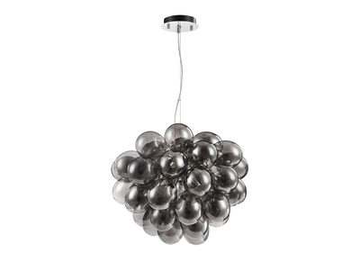 Suspension design en m&eacute;tal et verre fum&eacute; BALBO