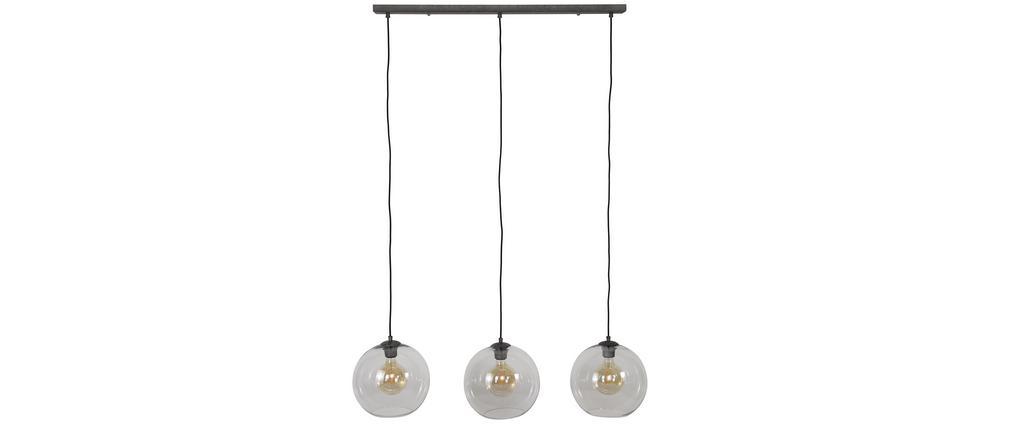 Suspension design en verre souffl� et m�tal vieilli COSMO