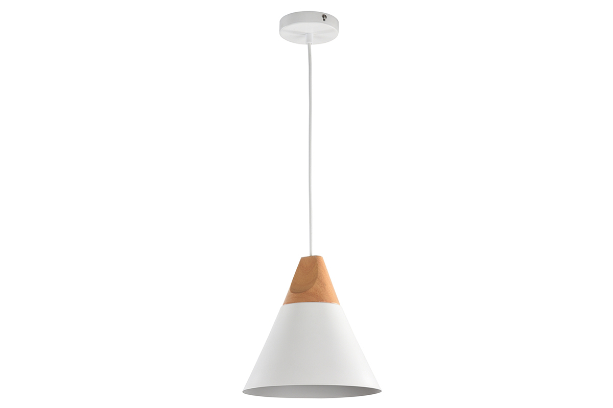 Suspension design m�tal blanc 22cm KARMA