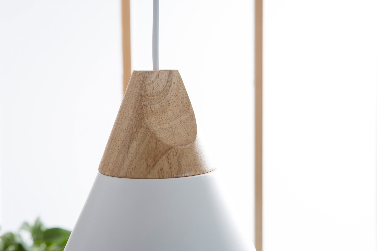 Suspension design m�tal blanc 22cm KARMA