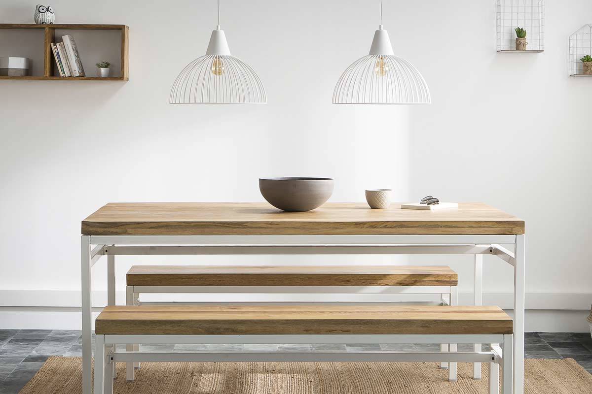 suspension design m�tal blanc HOOP