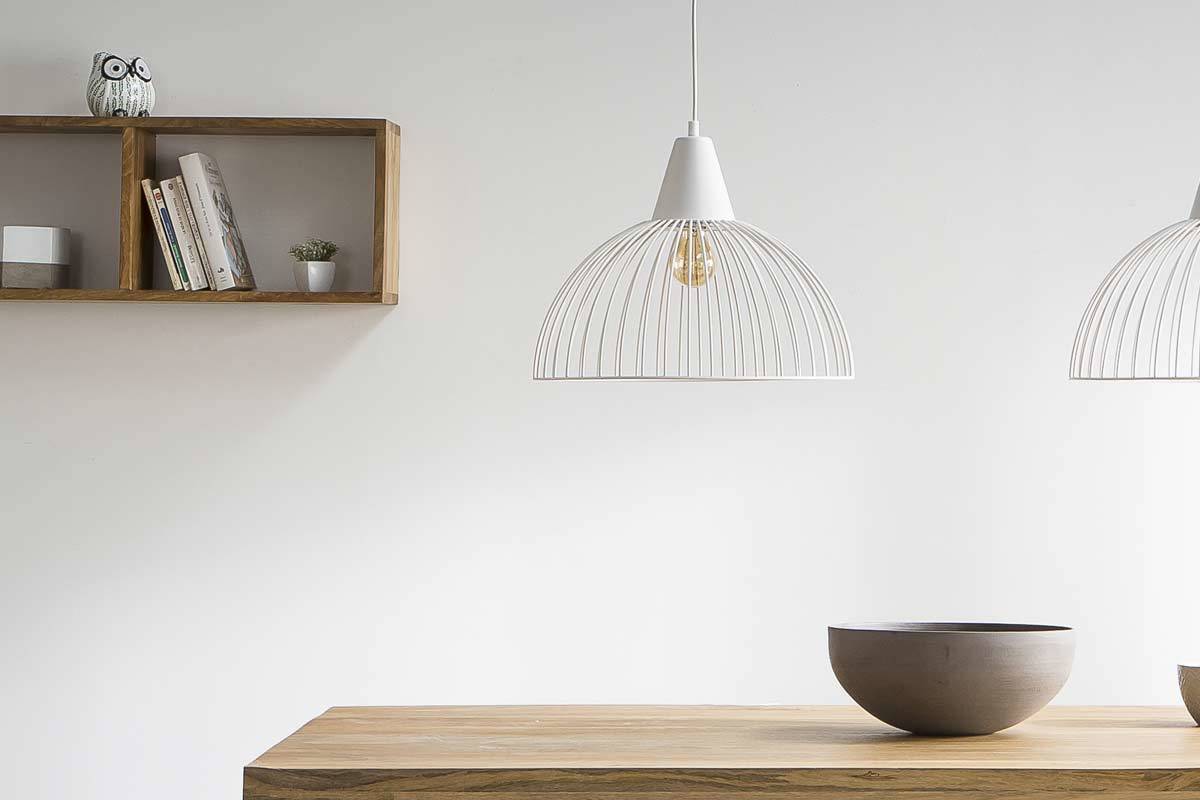 suspension design m�tal blanc HOOP