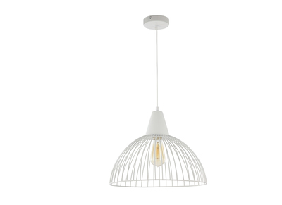 suspension design m&eacute;tal blanc HOOP