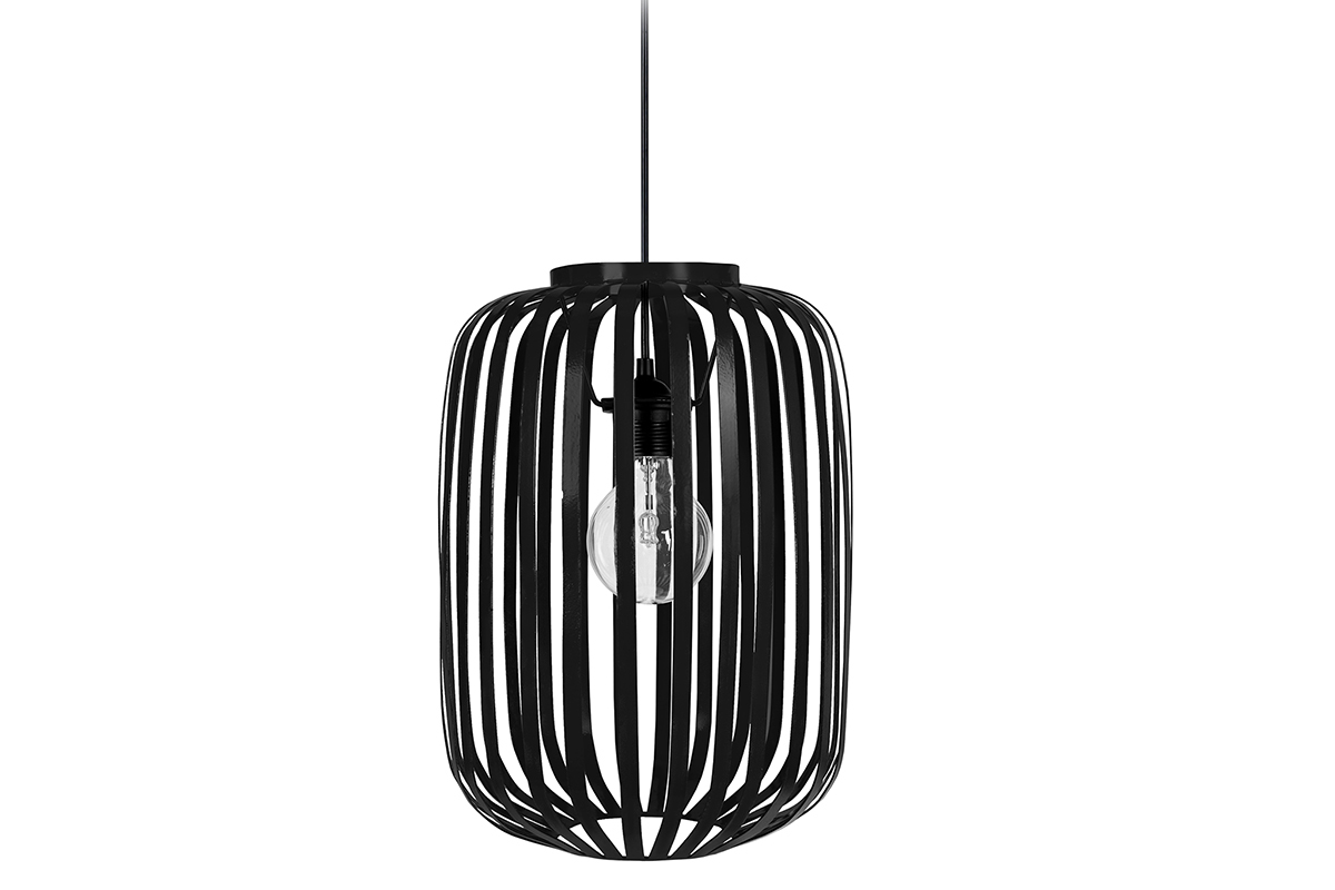 Suspension design m�tal noir ALVEOL