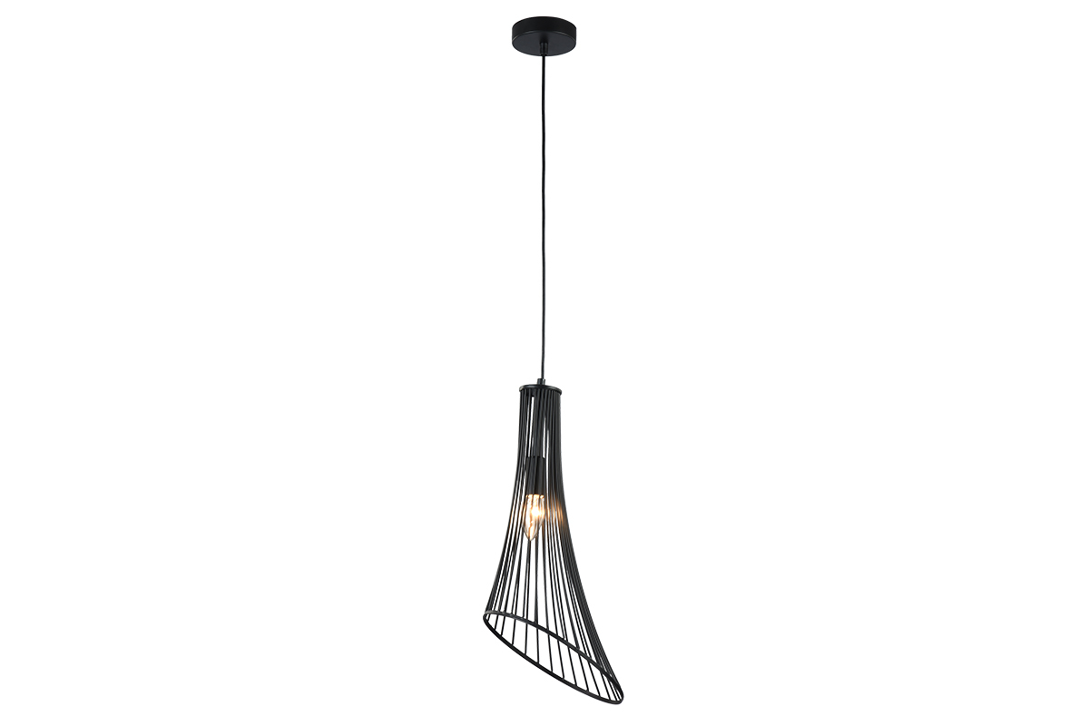 Suspension design m�tal noir MARYLIN