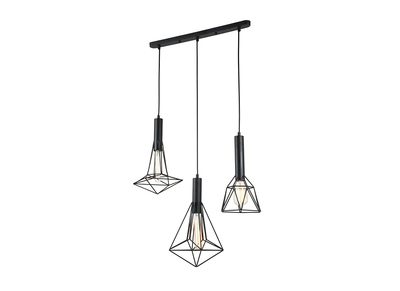 Suspension design multiple m&eacute;tal noir DIAMANT