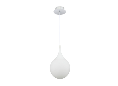 suspension design verre blanc 20cm DUKE