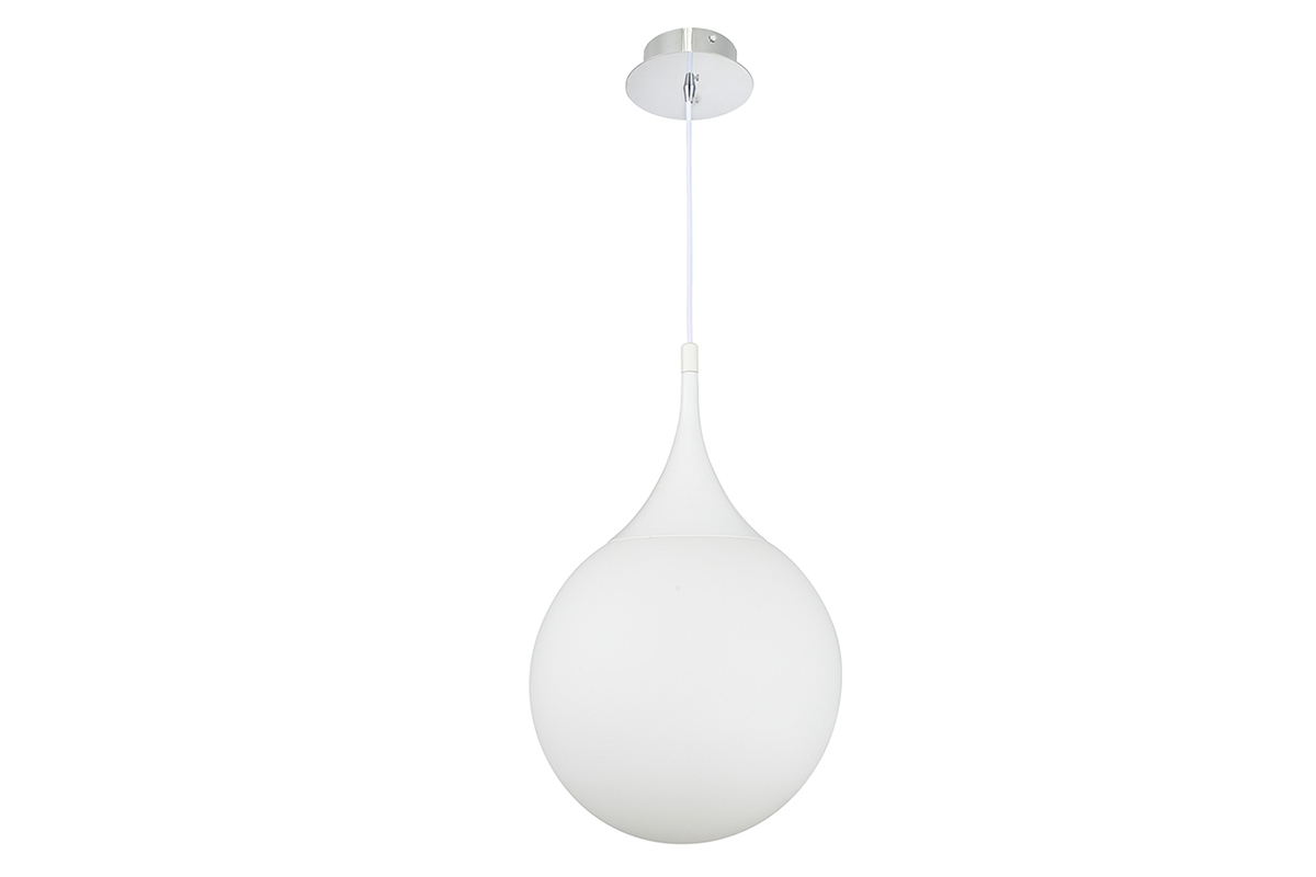 suspension design verre blanc 30 cm DUKE