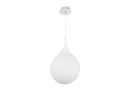 suspension design verre blanc 30cm DUKE