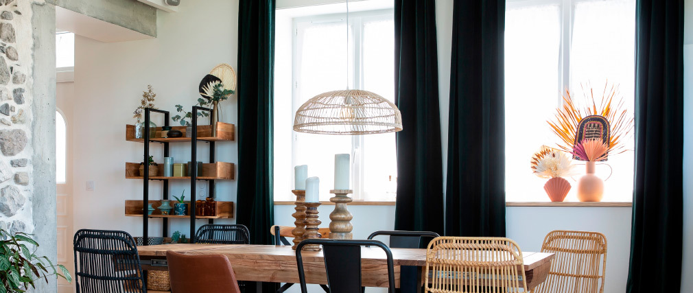 Suspension en rotin D60 cm KOTAO