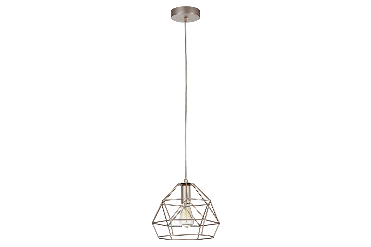 Suspension filaire design m�tal beige BALUNG
