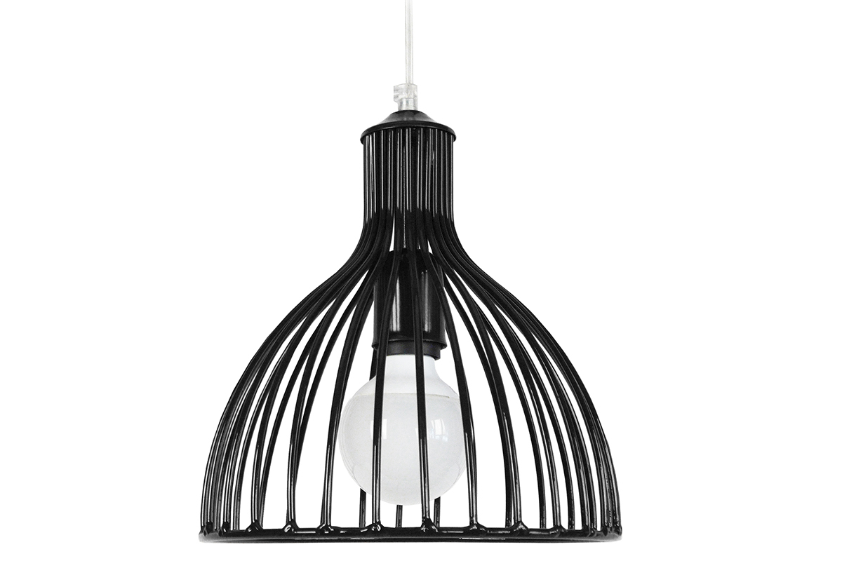 Suspension filaire design noir COUPOLE