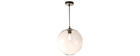 Suspension globe en verre ambr&eacute; D30 cm DUNA