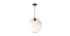 Suspension globe en verre ambr&eacute; D30 cm DUNA