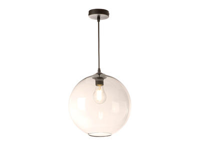 Suspension globe en verre ambr&eacute; D30 cm DUNA