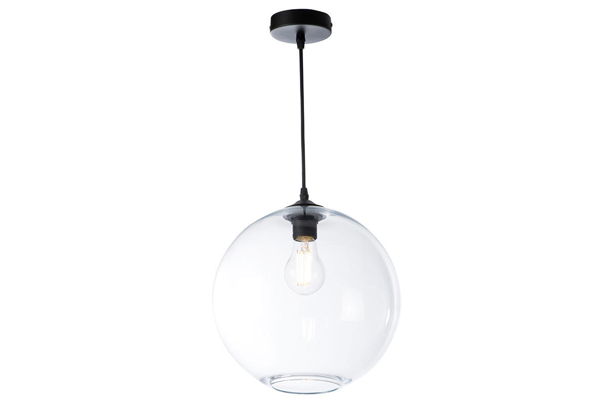 Suspension globe en verre transparent D30 cm DUNA