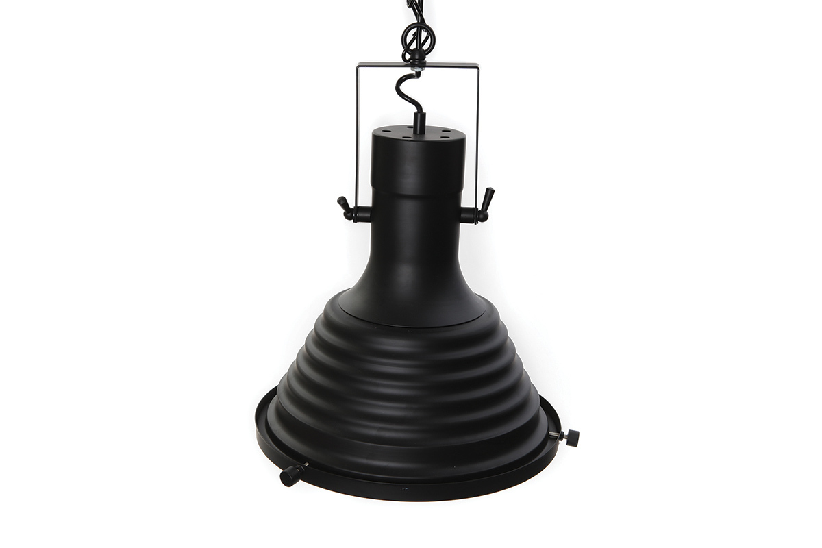 Suspension industrielle noire mat INDUSTRIA