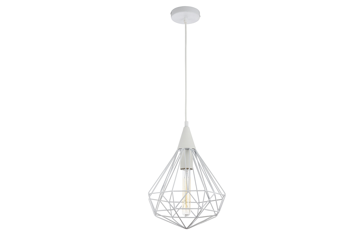 Suspension m�tal blanc DIAMANT