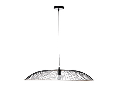 Suspension m&eacute;tal et rotin D60 cm ARIA