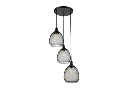 suspension multiple design m&eacute;tal noir ASTRAL