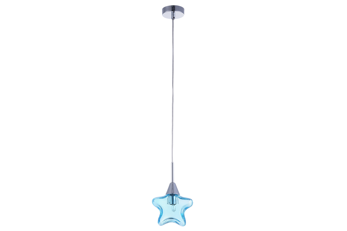 Suspension verre �toile bleu enfant AMY