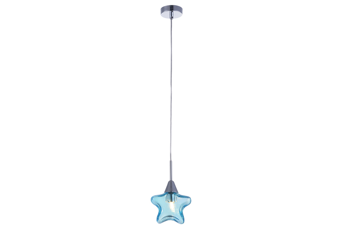 Suspension verre �toile bleu enfant AMY