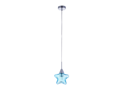 Suspension verre étoile bleu enfant AMY - Suspension verre étoile bleu enfant AMY