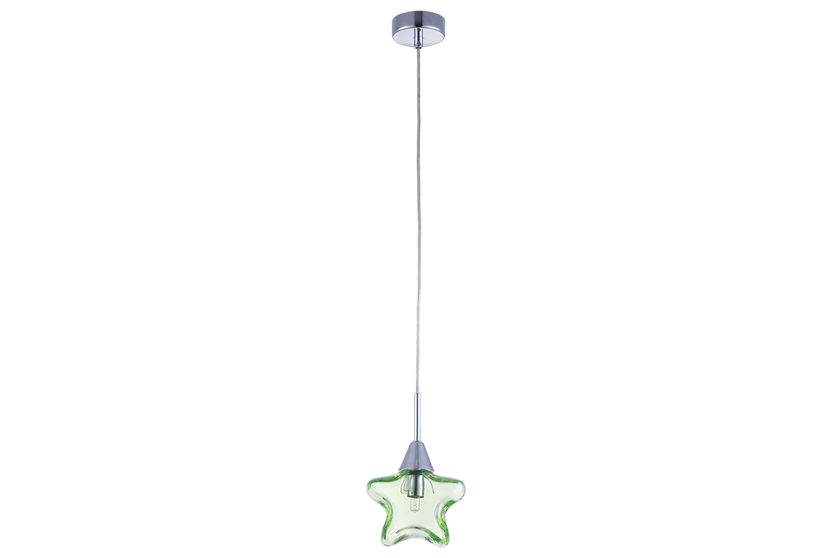 Suspension verre �toile vert enfant AMY