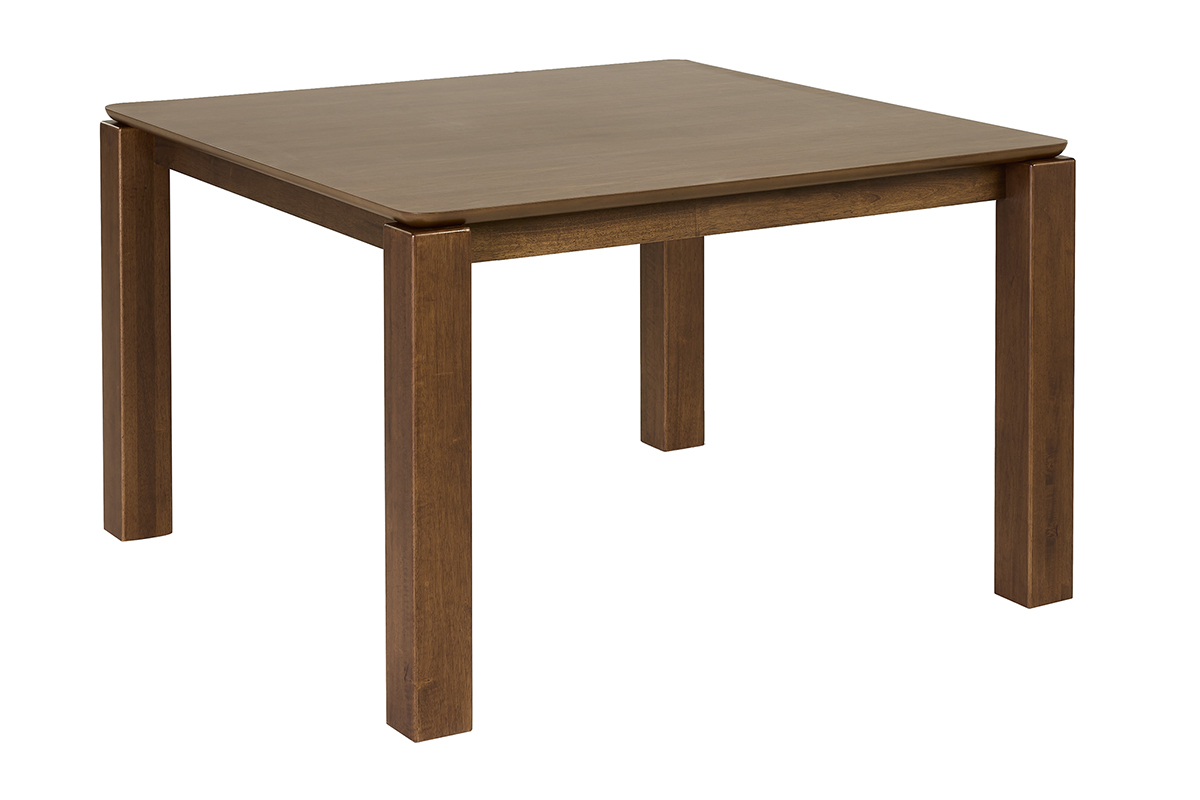 Table � manger carr�e bois fonc� noyer L120 cm RAYA