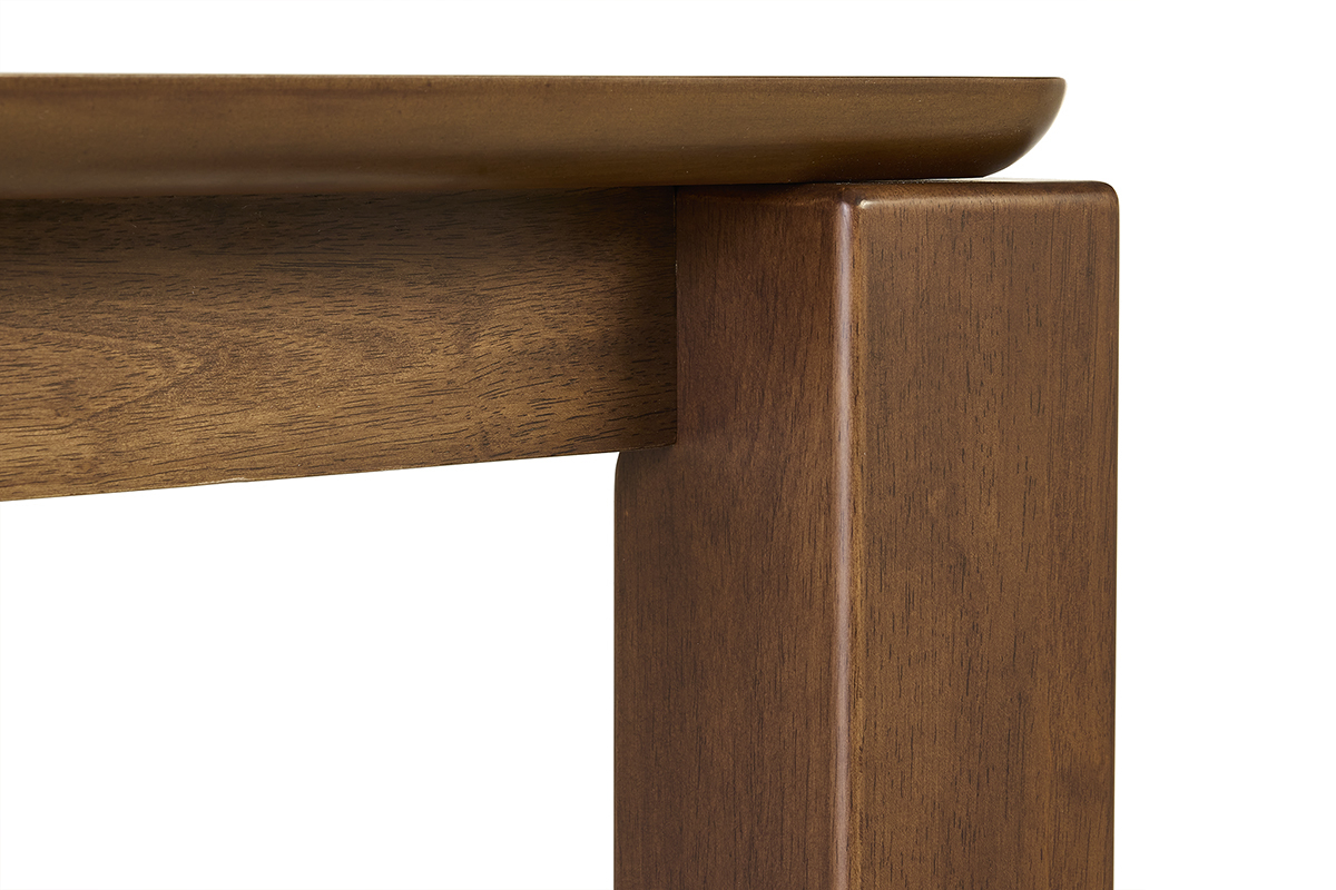 Table � manger carr�e bois fonc� noyer L120 cm RAYA