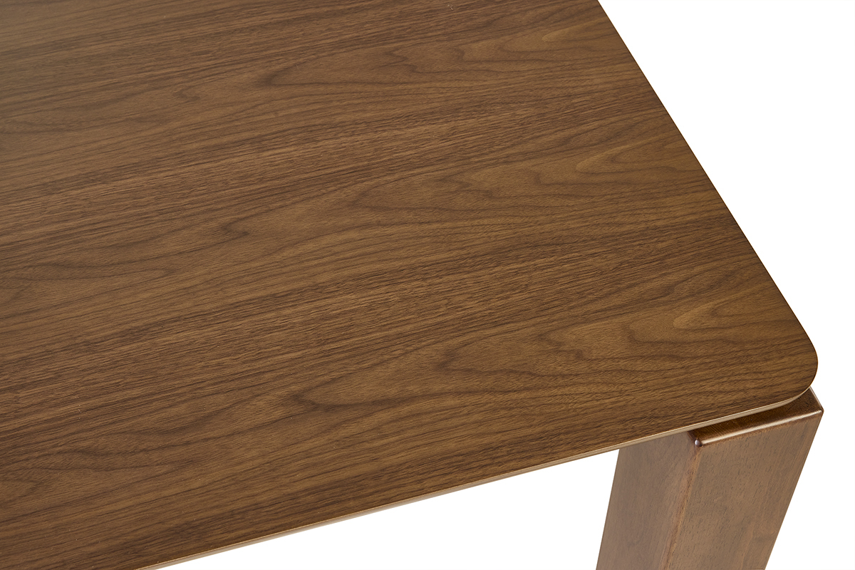 Table � manger carr�e bois fonc� noyer L120 cm RAYA