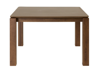Table &agrave; manger carr&eacute;e bois fonc&eacute; noyer L120 cm RAYA