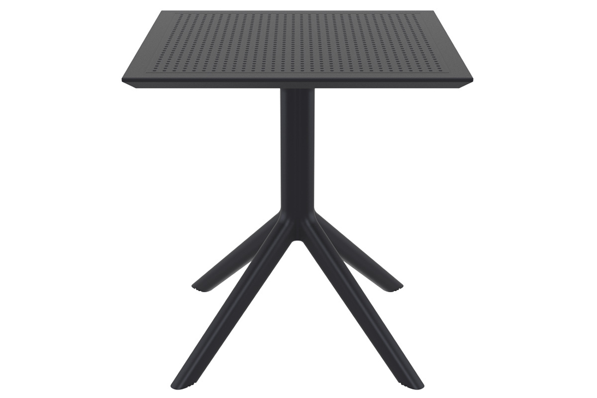 Table � manger carr�e design noire int�rieur / ext�rieur OSKOL