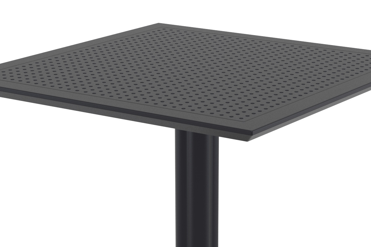 Table � manger carr�e design noire int�rieur / ext�rieur OSKOL