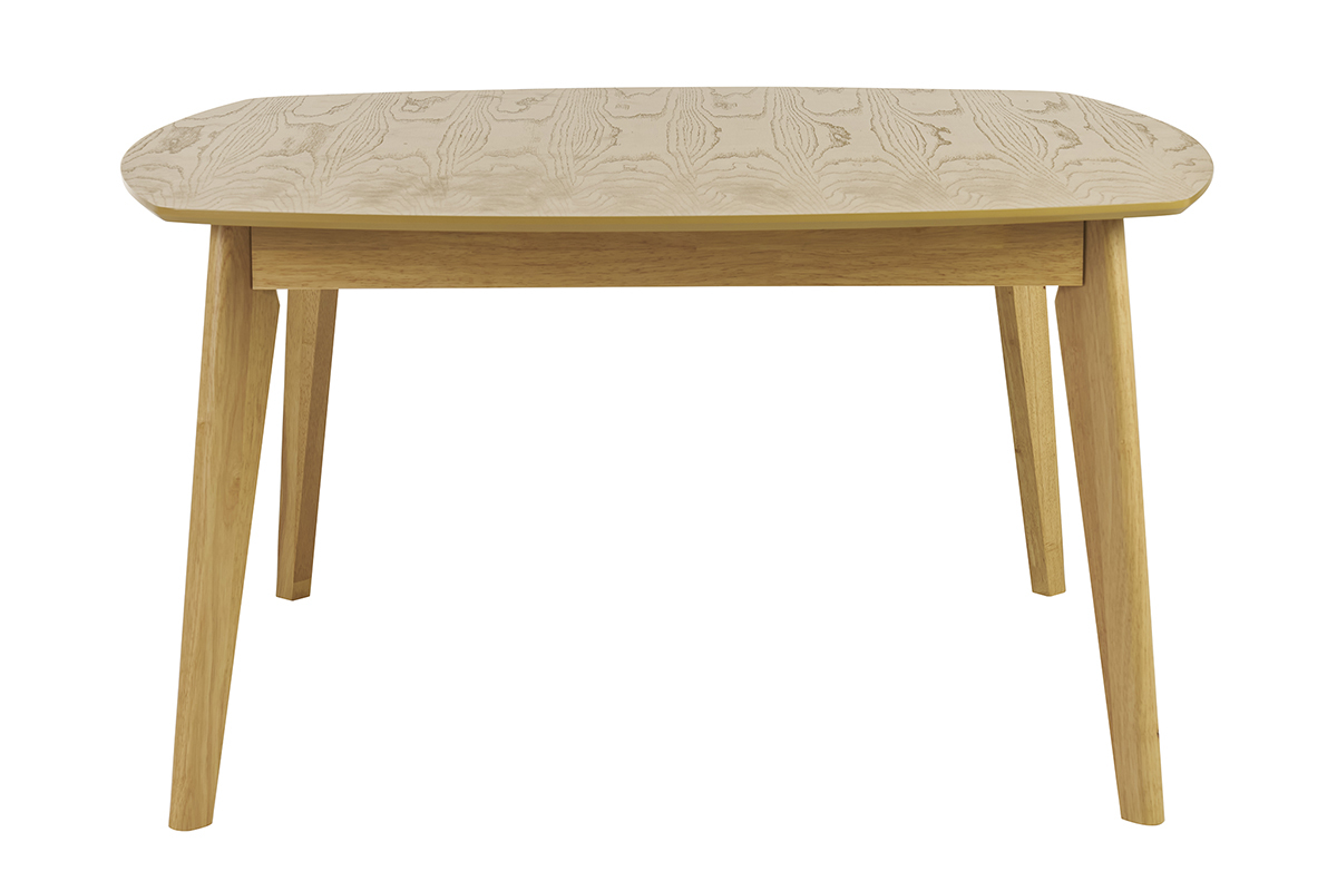 Table  manger carre scandinave bois clair chne L140 cm LEENA