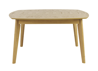 Table à manger carrée scandinave bois clair chêne L140 cm LEENA