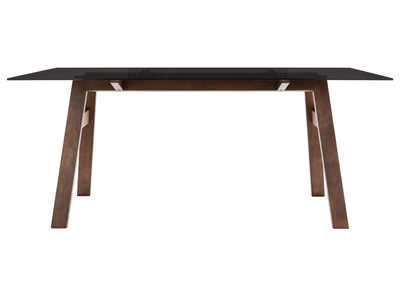 Table &agrave; manger design avec plateau en verre fum&eacute; noir 180cm BACCO