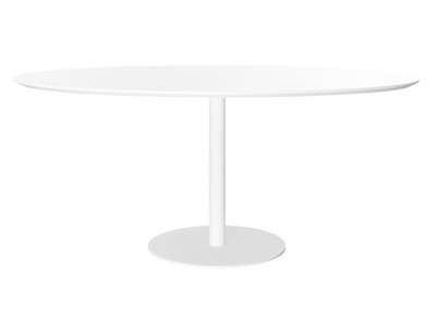 Table à manger design blanche ovale L169 cm HALIA