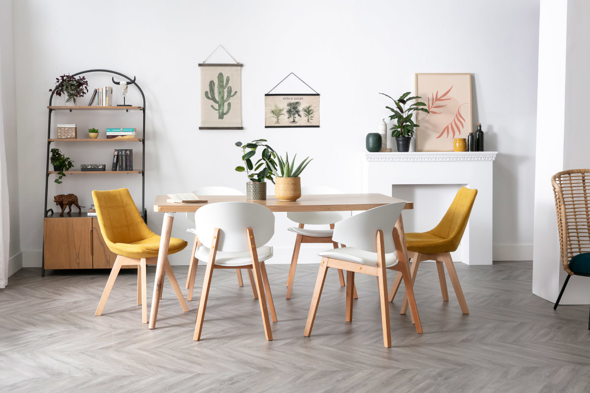 Table  manger design en chne clair L160 cm TOTEM