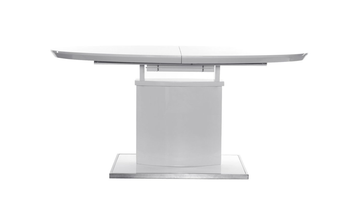 Table  manger design extensible blanche L160-200 cm CLEONES