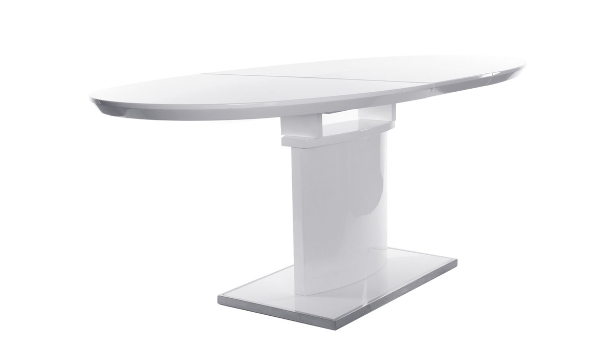 Table  manger design extensible blanche L160-200 cm CLEONES