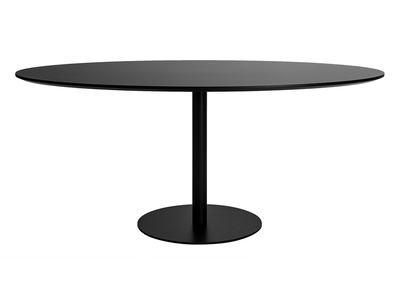 Table à manger design noire ovale L170 cm HALIA