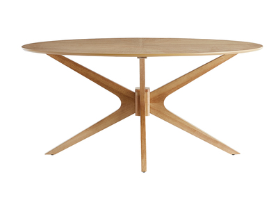 Table à manger design ovale chêne L160 cm DIELLI