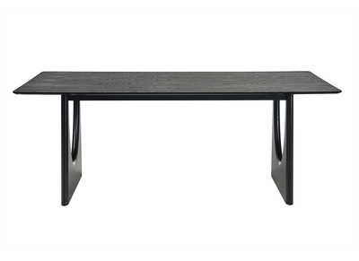 Table &agrave; manger design rectangulaire noire L200 cm KUALA
