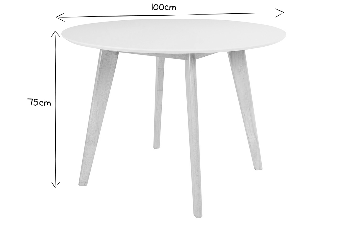 Table � manger design ronde D100 cm LEENA
